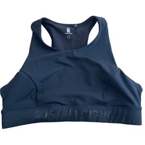 All black Good American sports bra size 4